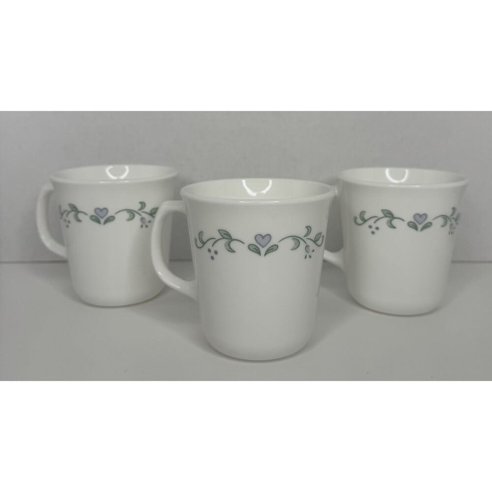 Vintage Corelle Corning Ware Country Cottage Mugs Set of 3 Replacement USA